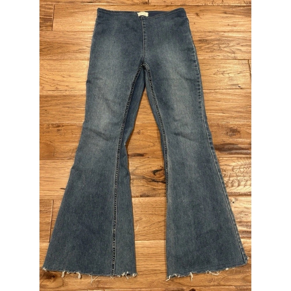 Free People We The Free Penny Pull On Stretch Flare Jeans Blue Women's 29x30